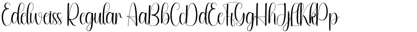 Edelweiss Regular font