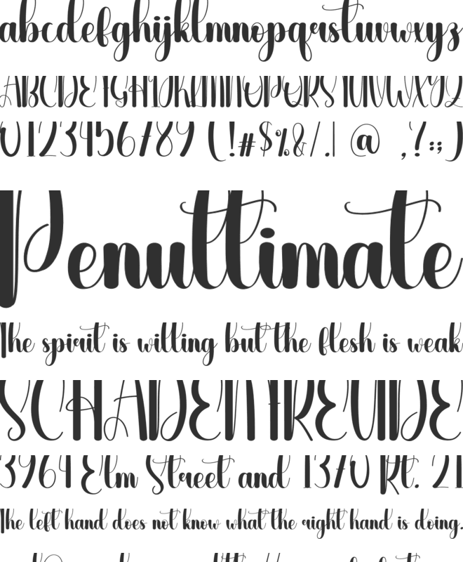 Suggary font preview