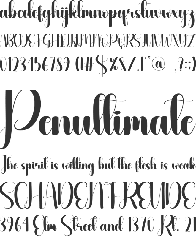 Pitchblack font preview