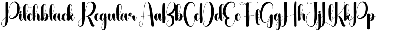 Pitchblack Regular font