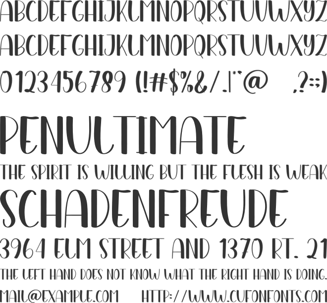 Monochrome Moment font preview