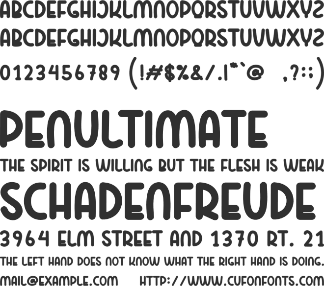 Long Drive font preview