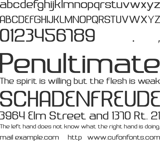 Retrade font preview