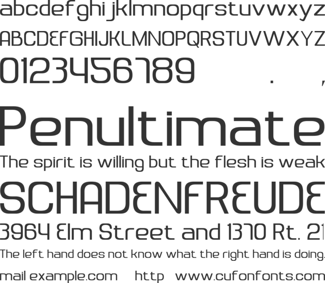 Retrade font preview