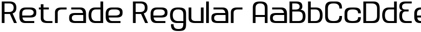 Retrade Regular font