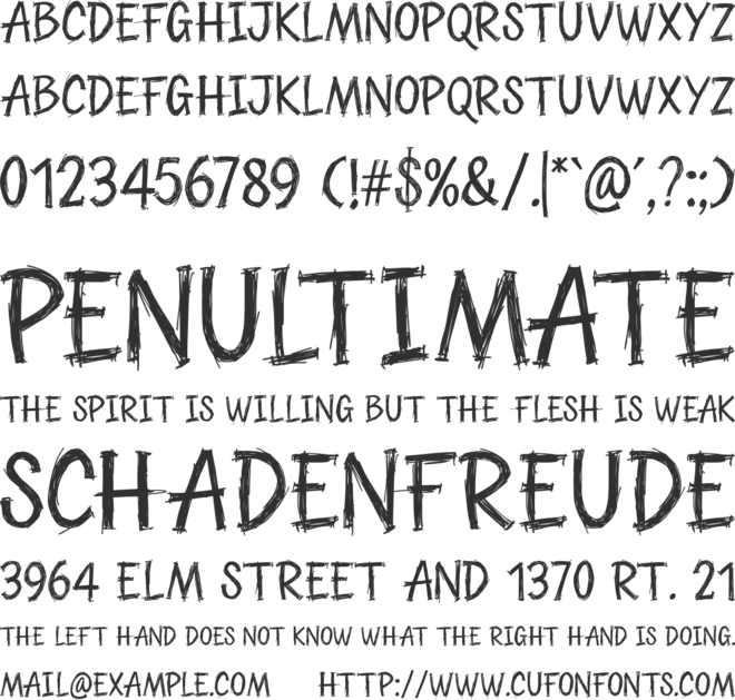 Rhope font preview