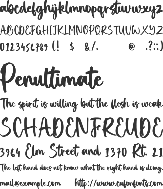 Better Chocolatte font preview