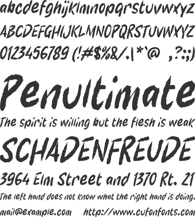 j Jujur font preview