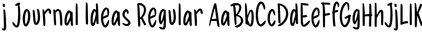 j Journal Ideas Regular font