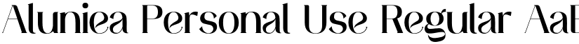 Aluniea Personal Use Regular font