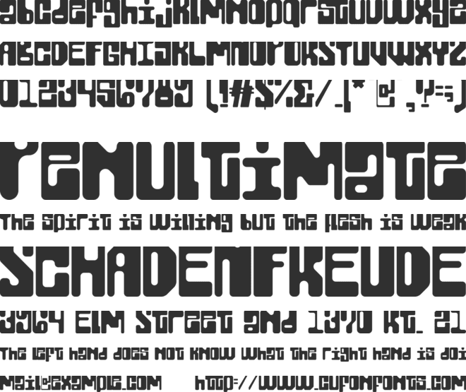 Wofisty font preview