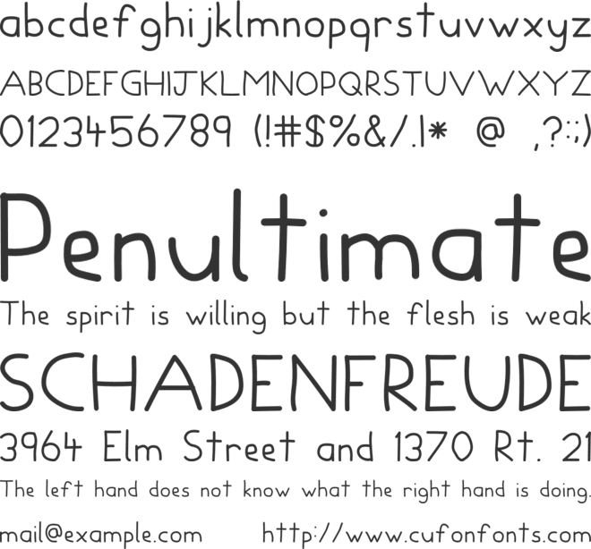 Daz Handwriting font preview