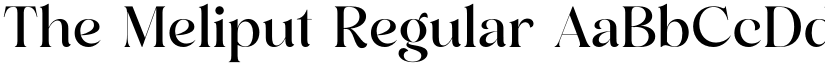 The Meliput Regular font