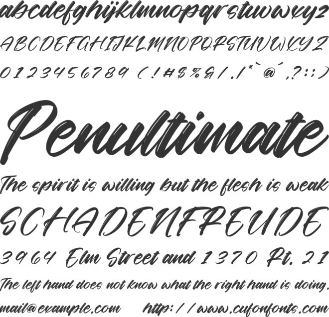 Bakelline Micigants font preview