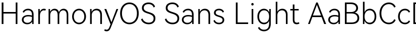 HarmonyOS Sans Light font