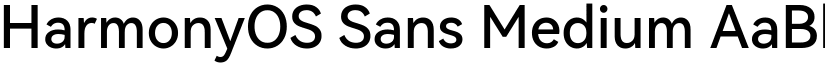 HarmonyOS Sans Medium font
