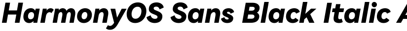 HarmonyOS Sans Black Italic font