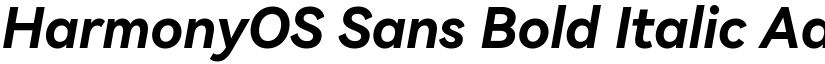 HarmonyOS Sans Bold Italic font