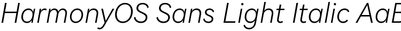 HarmonyOS Sans Light Italic font