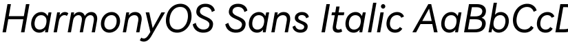 HarmonyOS Sans Italic font