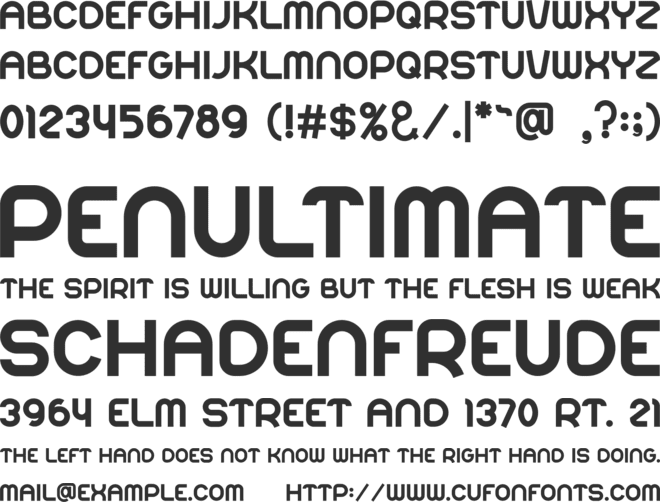 Merry Curves font preview