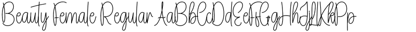 Beauty Female Regular font