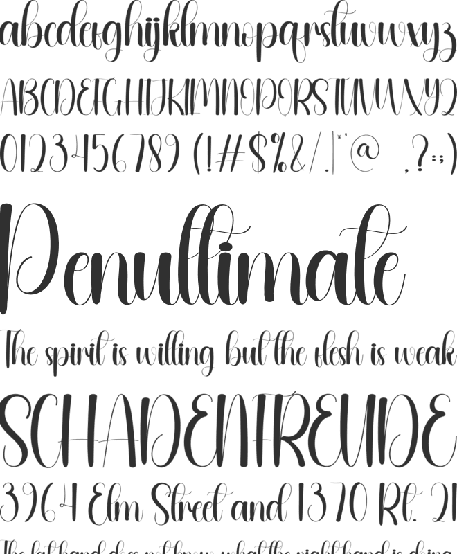Wandering font preview