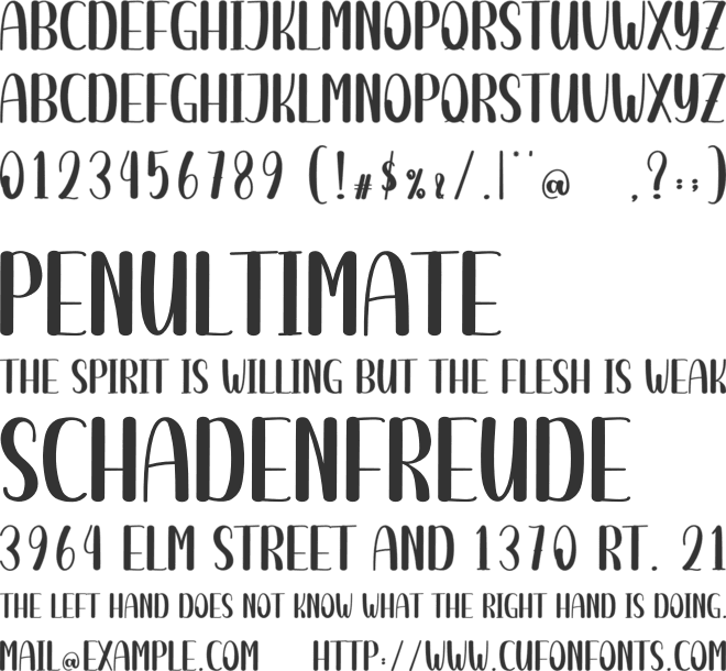 Blue Lake font preview