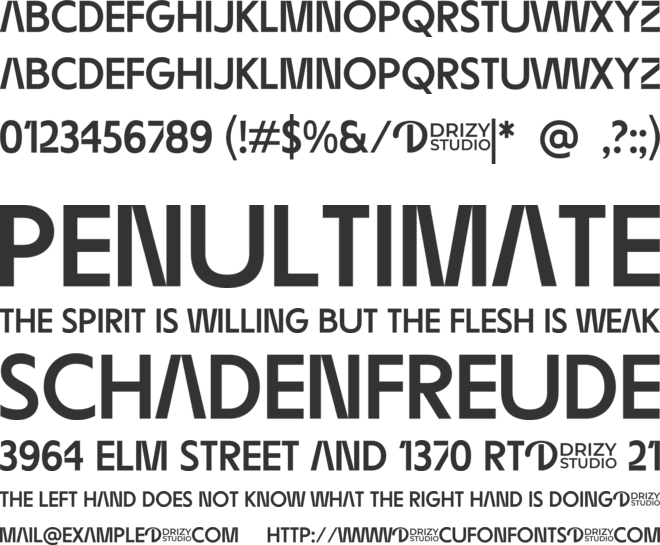 Celtazone font preview