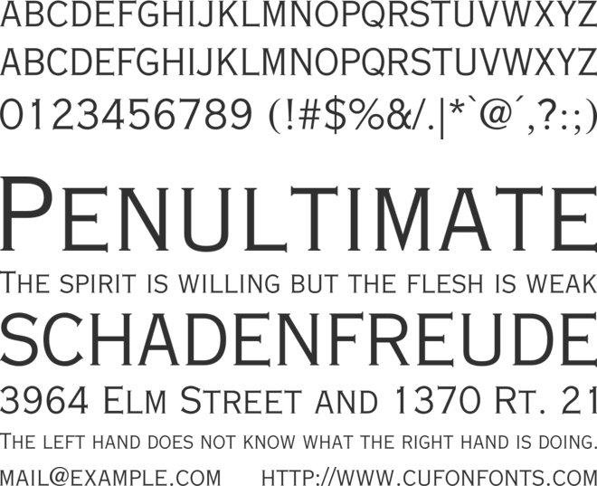 Copperplate Gothic Std font preview
