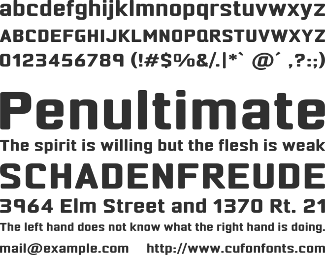 Oaric font preview