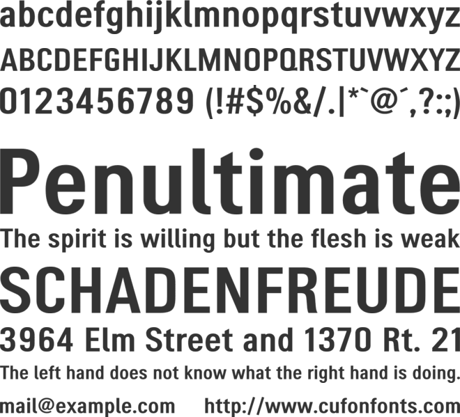 Marengos font preview