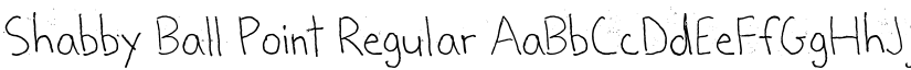 Shabby Ball Point Regular font