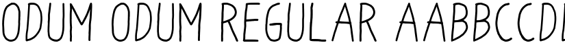 Odum Odum Regular font