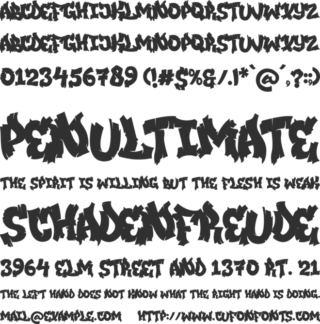SUCER HEAD font preview