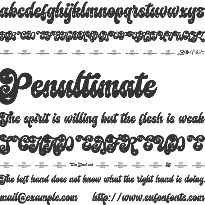 American Christmas 2 PERSONAL font preview