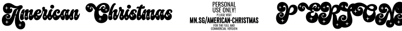 American Christmas 2 PERSONAL Regular font