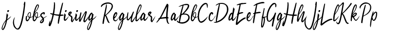 j Jobs Hiring Regular font