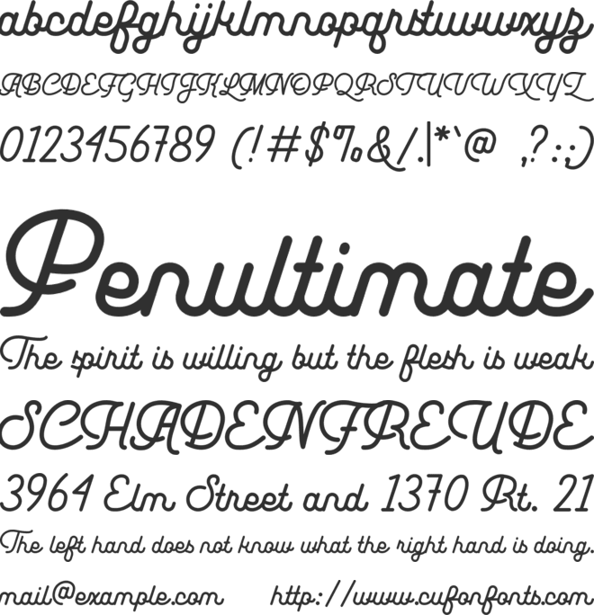 Leuthikline font preview