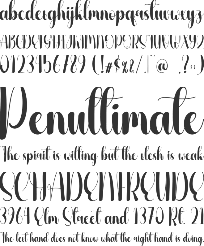 Highligher font preview