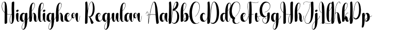 Highligher Regular font