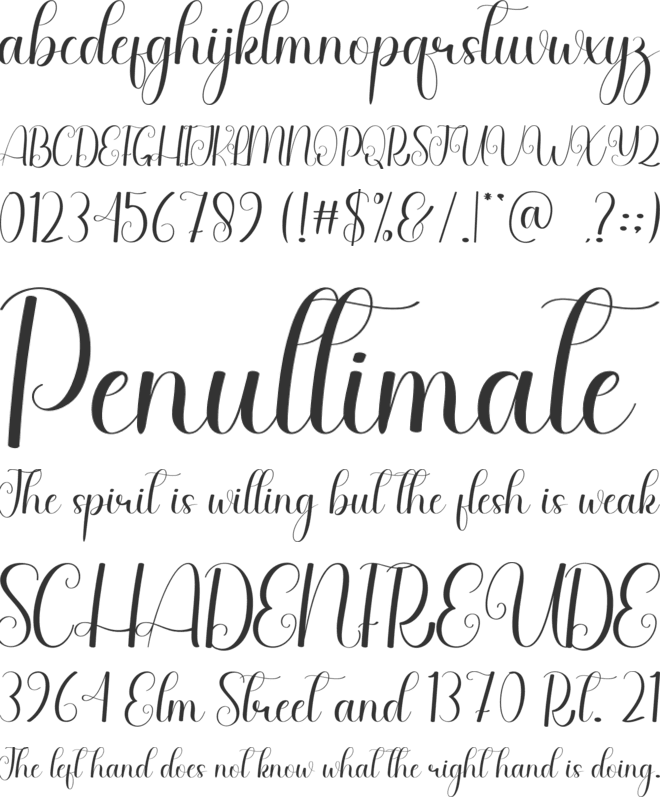 White Sand font preview