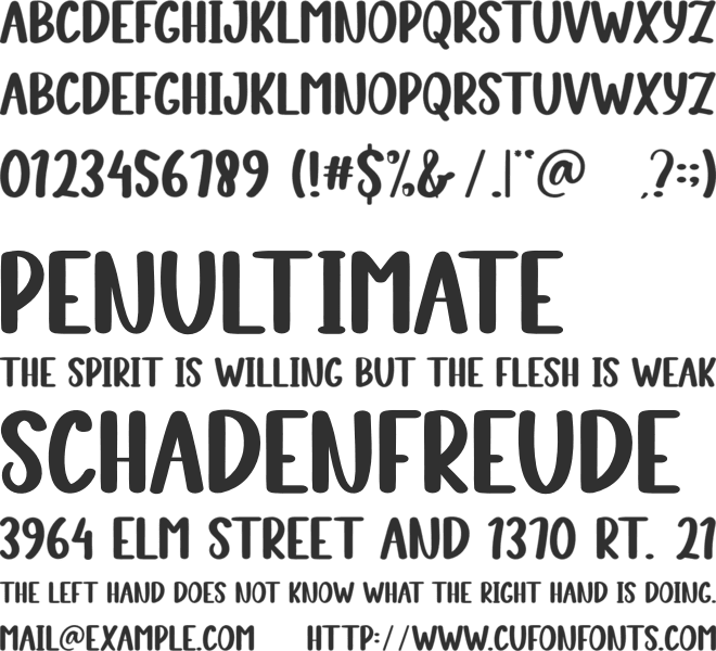 Information Boards font preview