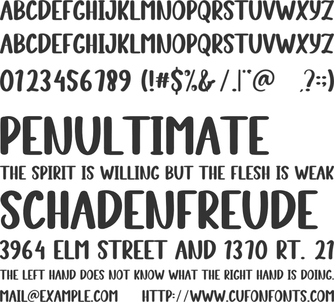 Information Boards font preview