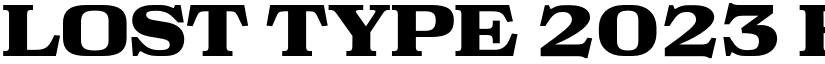 Lost Type 2023 Regular font