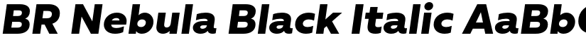 BR Nebula Black Italic font