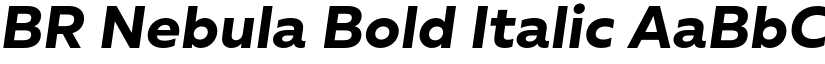 BR Nebula Bold Italic font