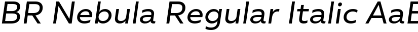 BR Nebula Regular Italic font