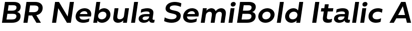 BR Nebula SemiBold Italic font