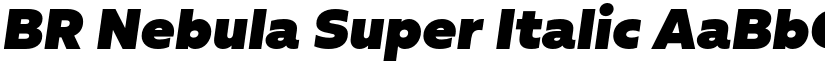 BR Nebula Super Italic font